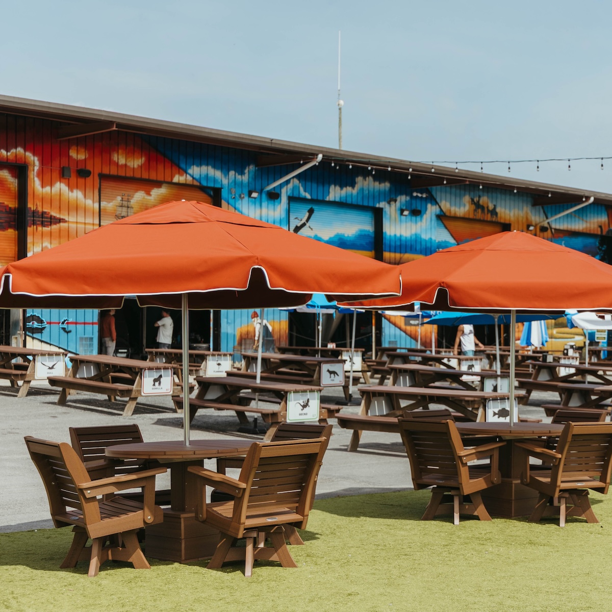 The LaPorte Difference outdoor furniture setup