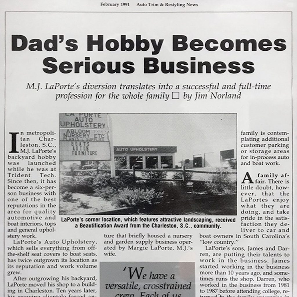 1991 Newspaper article on the history of LaPorte